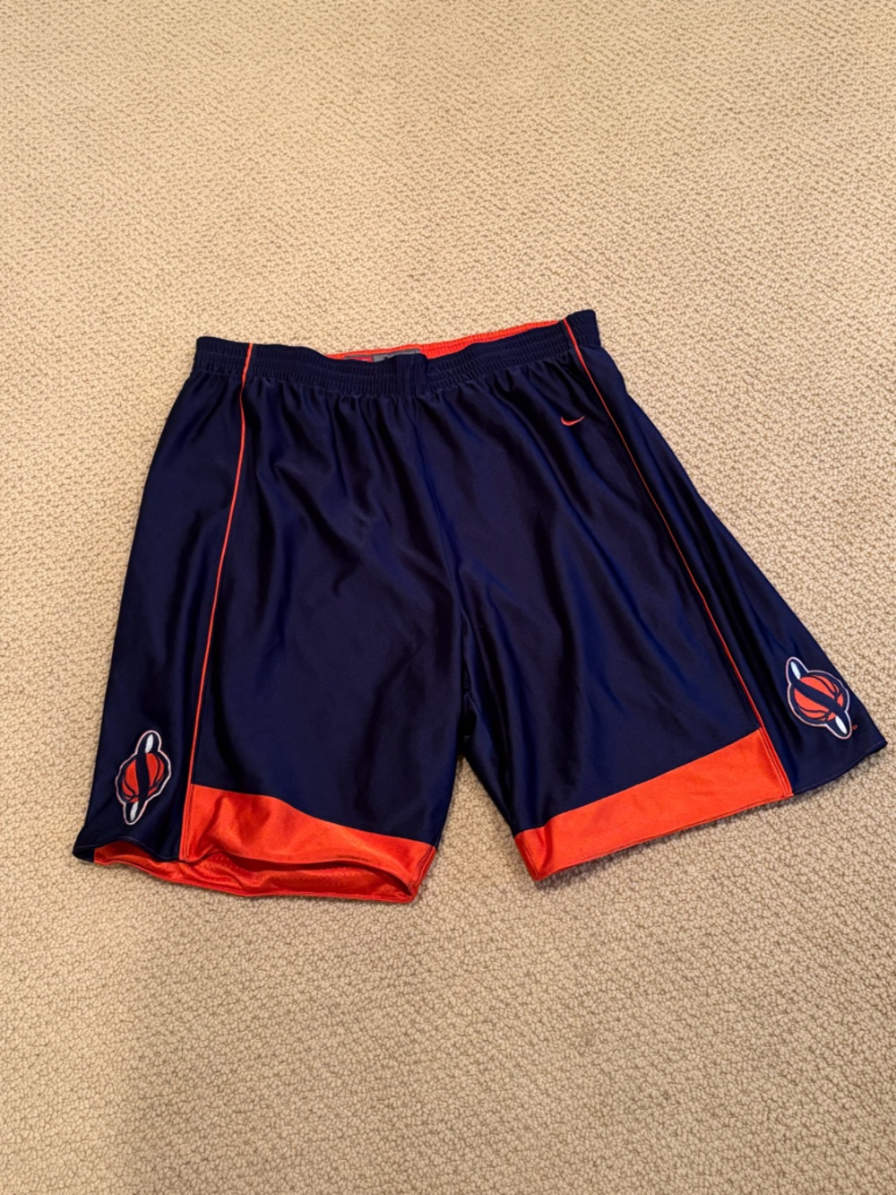 Nike Syracuse Navy Athletic Shorts with Orange Trim